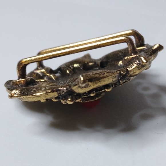 Vintage Decorative Small Metal Scarf Slide - Picture 8 of 12